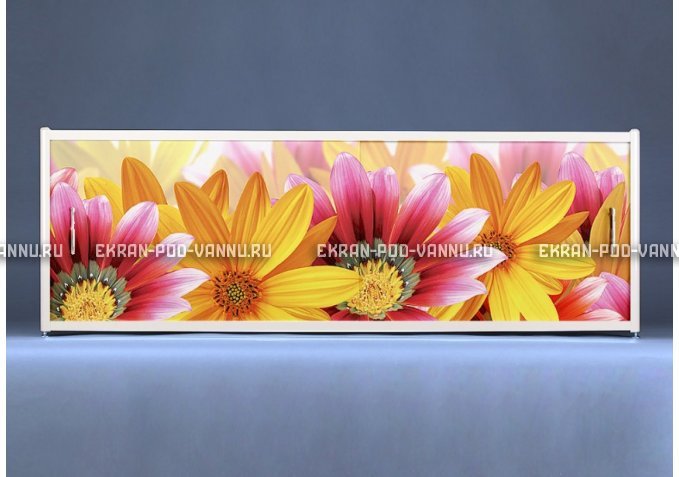 Раздвижной ФОТО экран - Flowers – купить по цене 8500 руб. в интернет-магазине в городе Челябинск картинка 1