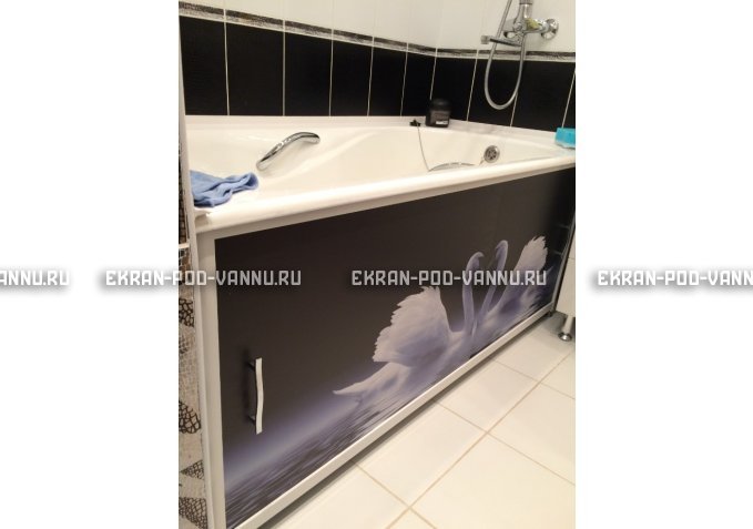 Раздвижной ФОТО экран - Лебеди – купить по цене 8500 руб. в интернет-магазине в городе Челябинск картинка 2
