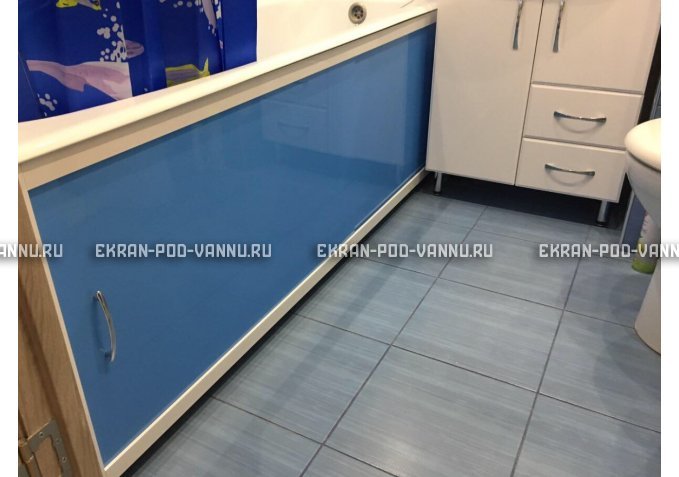 Раздвижной экран EUROPLEX Комфорт голубой – купить по цене 6750 руб. в интернет-магазине в городе Челябинск картинка 1