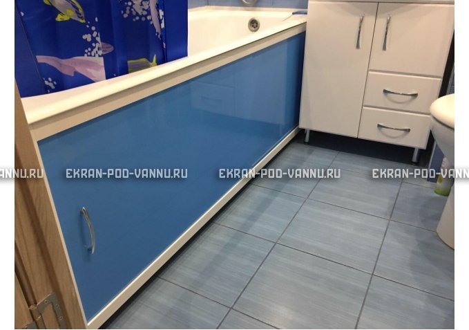 Раздвижной экран EUROPLEX Комфорт голубой – купить по цене 6750 руб. в интернет-магазине в городе Челябинск картинка 3
