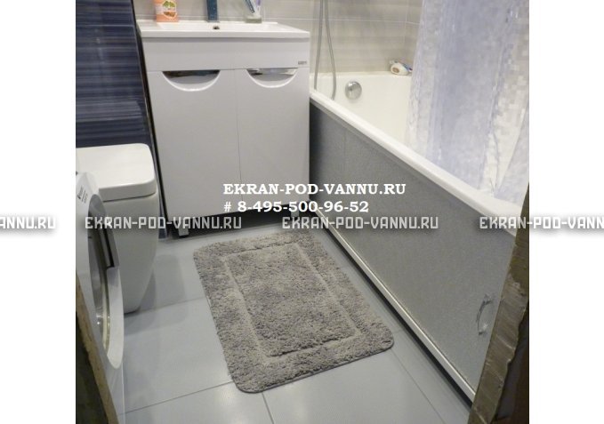 Раздвижной экран EUROPLEX Комфорт Серебро колотый лед – купить по цене 6550 руб. в интернет-магазине в городе Челябинск картинка 2