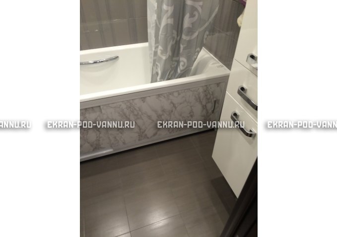 Раздвижной экран EUROPLEX Комфорт серый мрамор – купить по цене 6250 руб. в интернет-магазине в городе Челябинск картинка 3