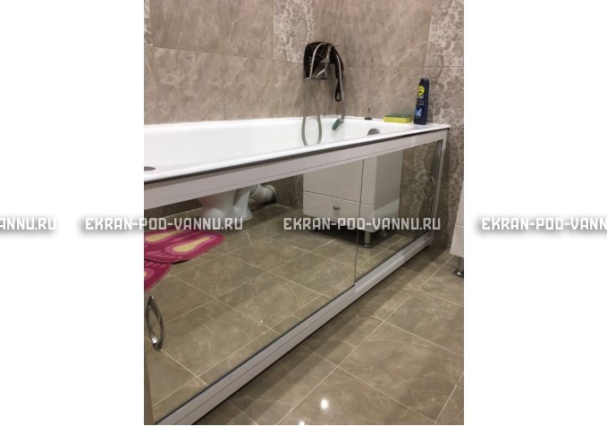 Раздвижной экран EUROPLEX Роликс Зеркальный – купить по цене 9700 руб. в интернет-магазине в городе Челябинск картинка 9
