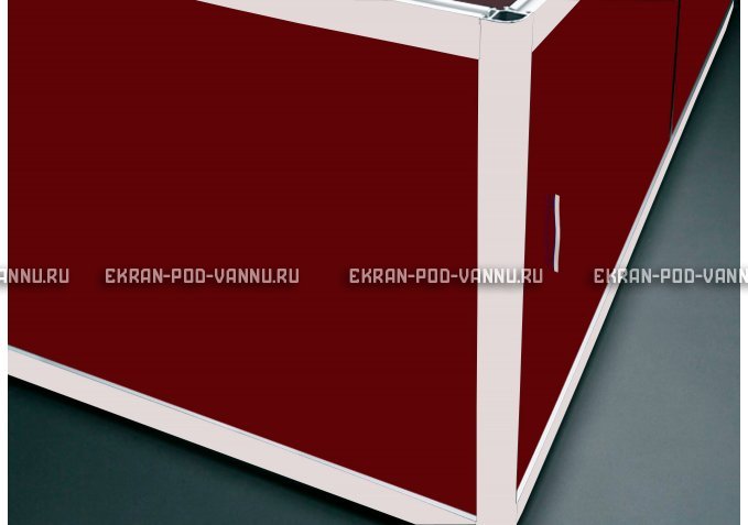 Торцевой экран EUROPLEX Комфорт бордовый – купить по цене 8760 руб. в интернет-магазине в городе Челябинск картинка 1