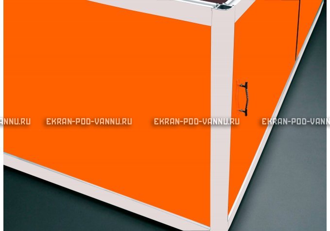 Угловой экран EUROPLEX Комфорт оранжевый – купить по цене 8180 руб. в интернет-магазине в городе Челябинск картинка 1