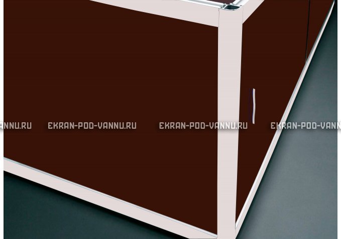 Угловой экран EUROPLEX Комфорт шоколад – купить по цене 8180 руб. в интернет-магазине в городе Челябинск картинка 1