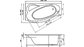 Акриловая ванна 1MarKa Gracia 150x94 – купить по цене 19400 руб. в интернет-магазине в городе Челябинск картинка 8